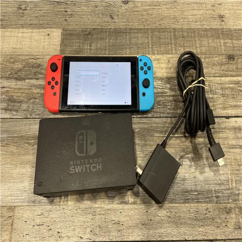 AS-IS Nintendo Switch with Neon Blue and Neon Red Joy-Con