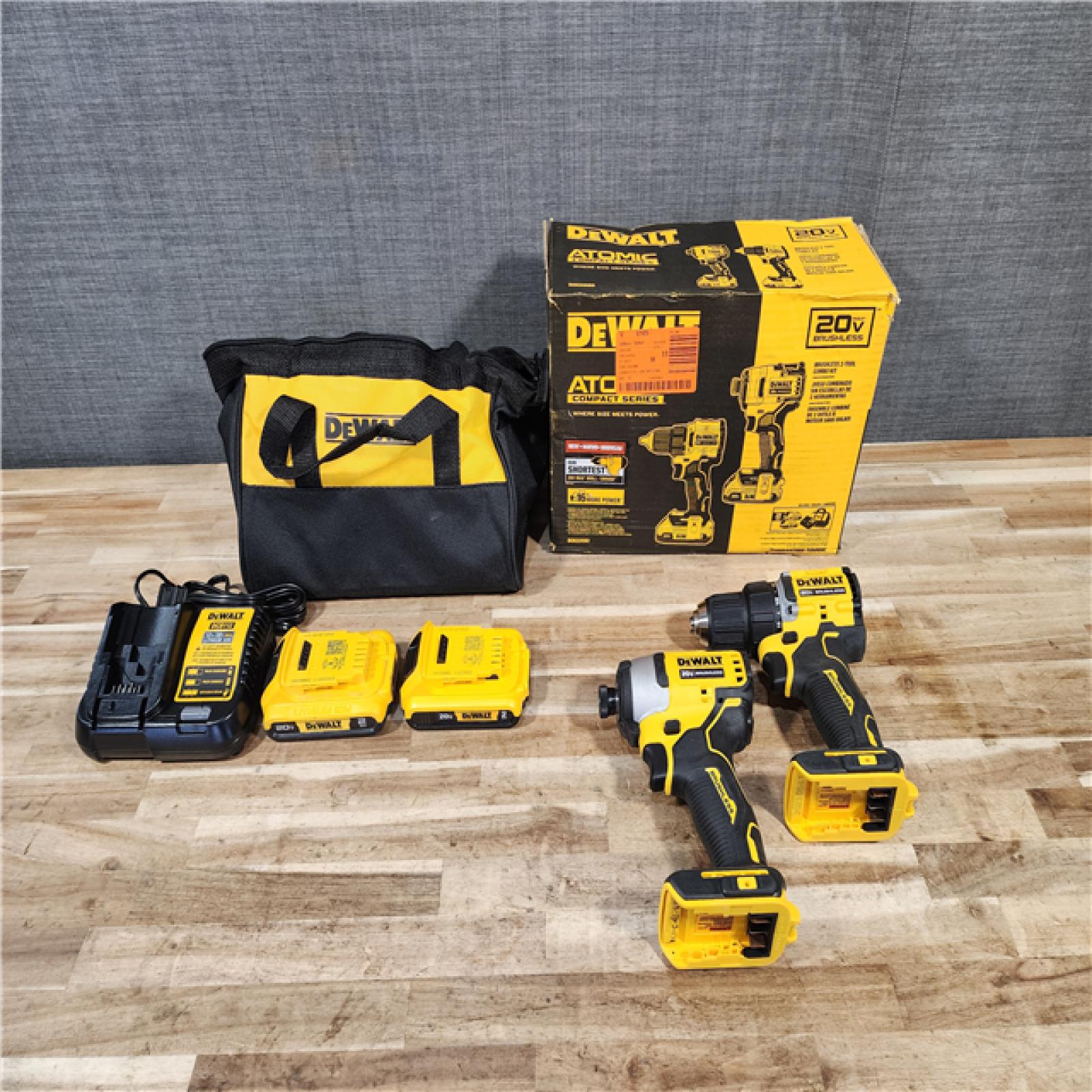 HOUSTON LOCATION - AS-IS DEWALT ATOMIC 20-Volt MAX Lithium-Ion Cordless Combo (2-Tool) Kit