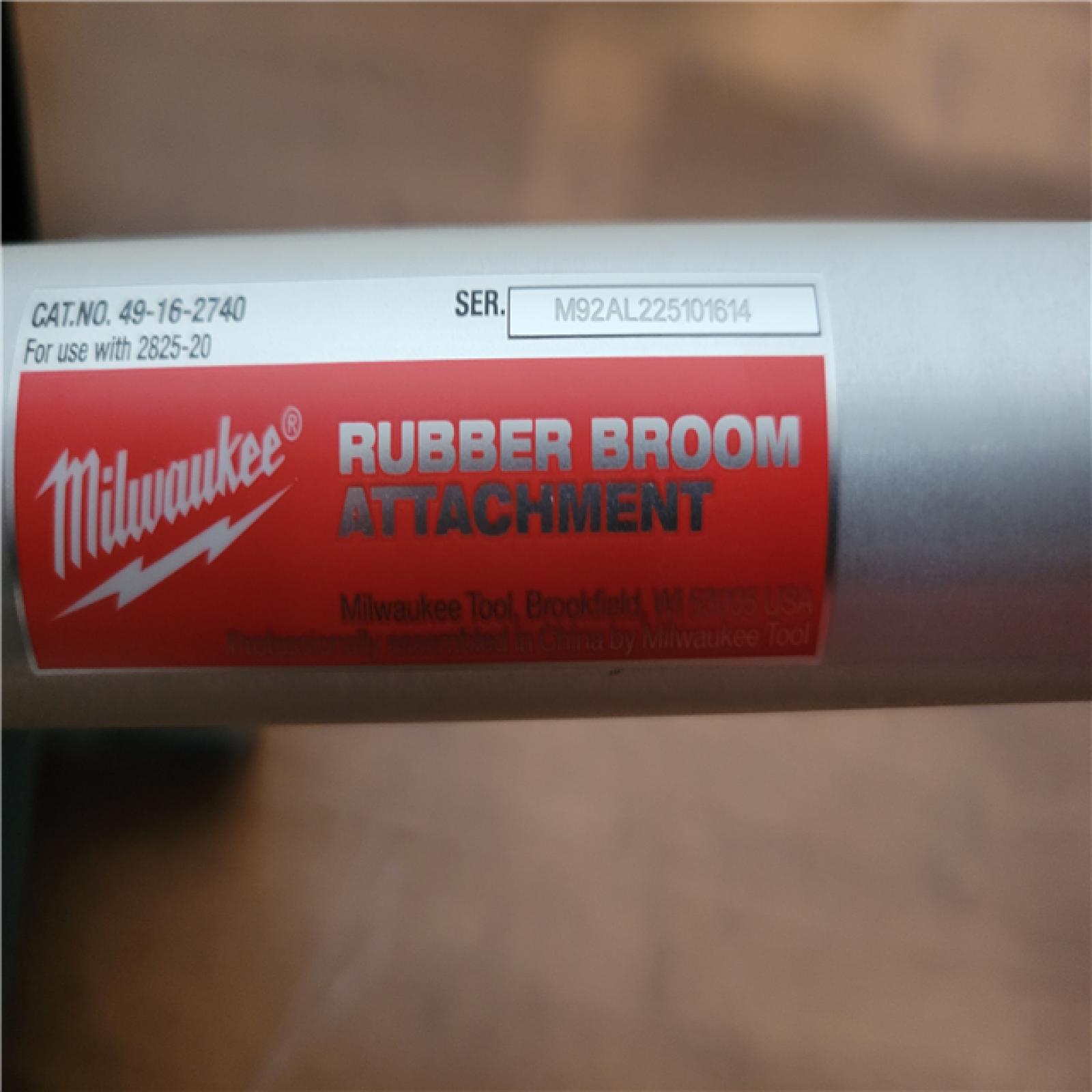 California NEW Milwaukee Quick-Lok Rubber Broom Attachment (Attachment only)
