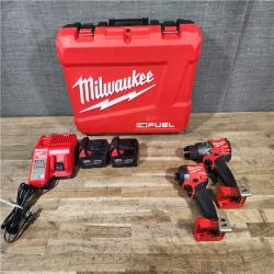 HOUSTON LOCATION - AS-IS Milwaukee FUEL 18V Lithium-Ion Brushless Cordless Hammer Drill and Impact Driver Combo Kit
