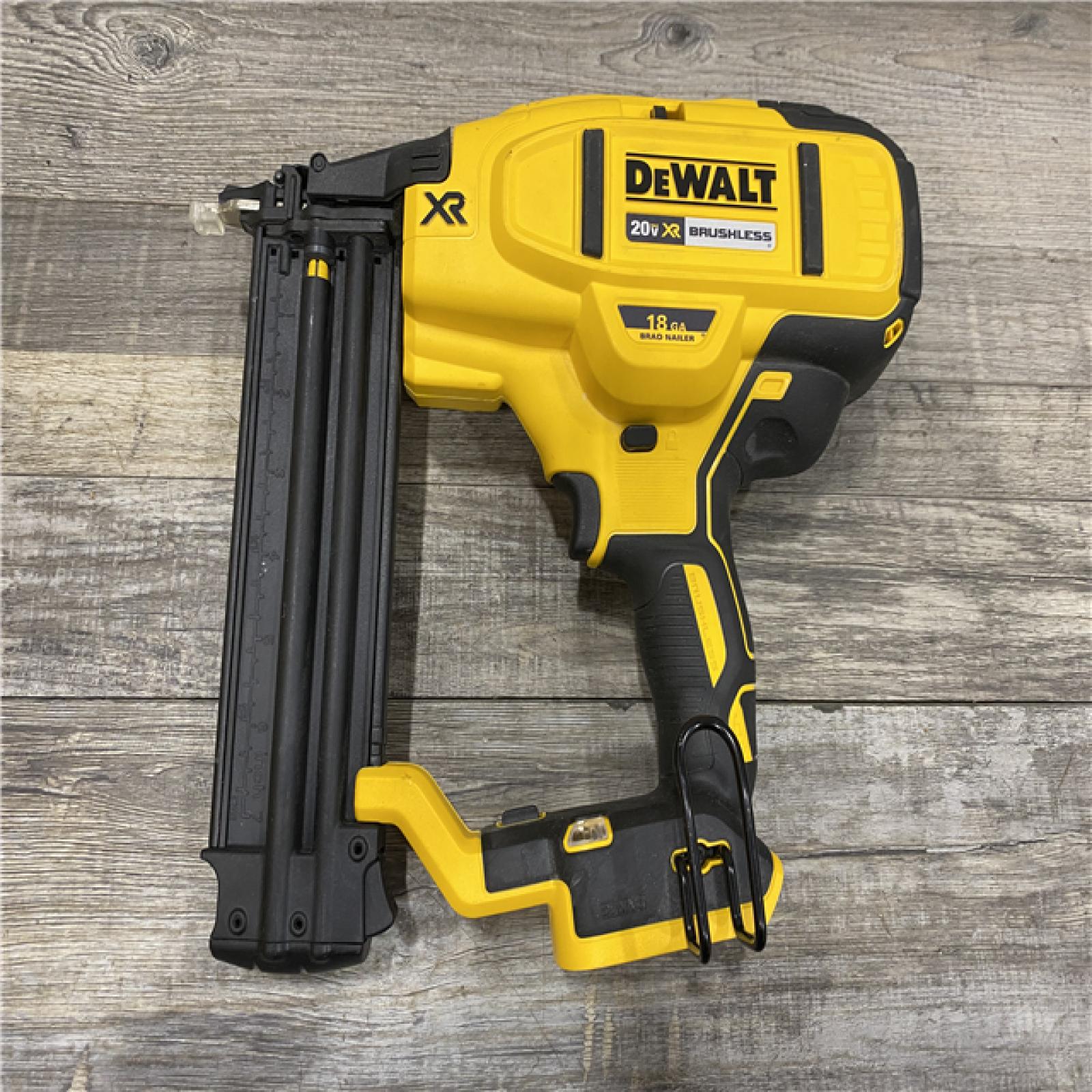 AS-IS DEWALT 20V MAX XR Lithium-Ion Electric Cordless 18-Gauge Brad Nailer (Tool Only)