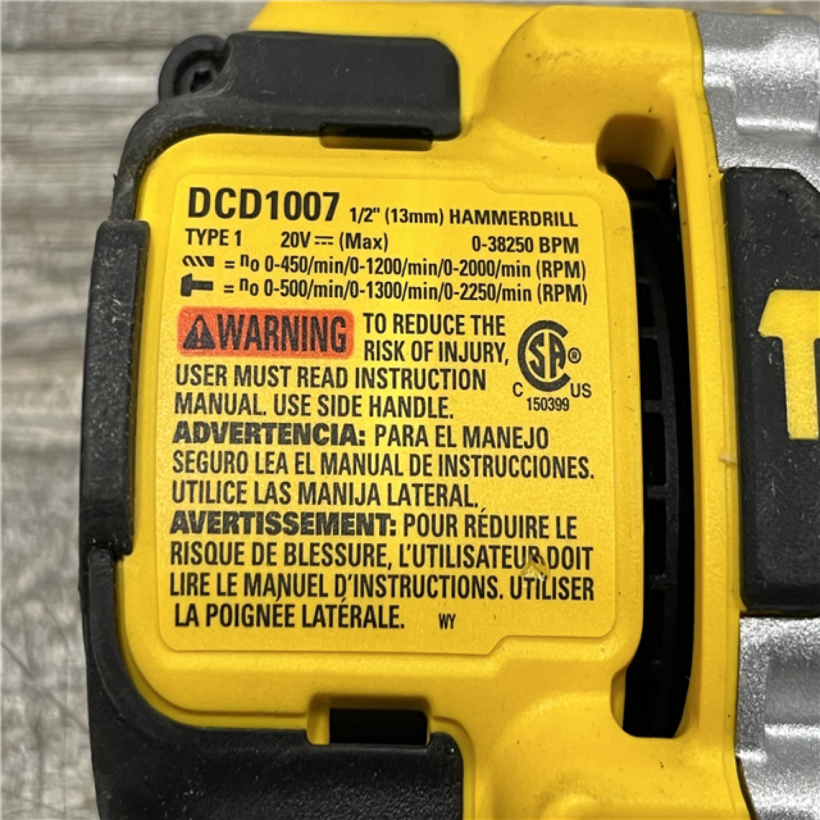 AS-IS DEWALT 20V MAX Brushless Cordless 1/2 3-Speed Hammer Drill (Tool-Only)