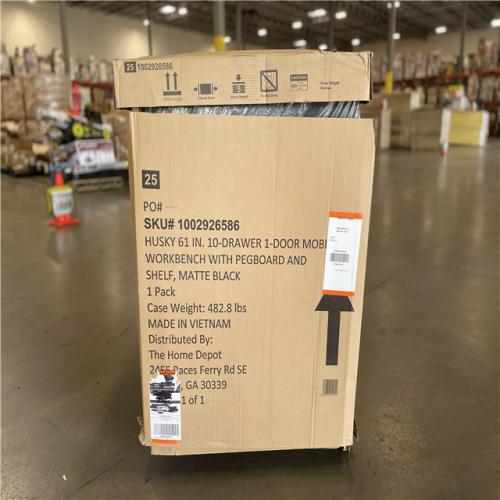 DALLAS LOCATION - AS-IS HUSKY 61IN 10 DRAWER WORKBENCH MATTE BLACK