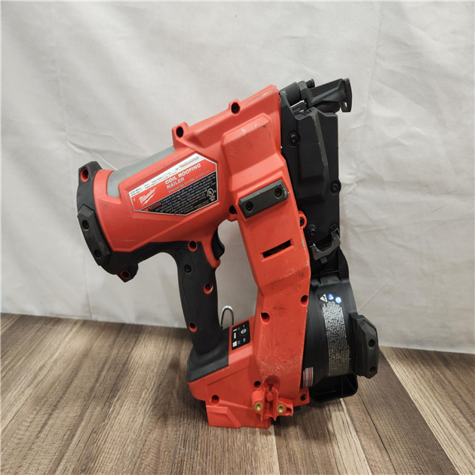 AS-IS- Milwaukee M18 FUEL 18-Volt Lithium-Ion Brushless Cordless Coil Roofing Nailer (Tool Only)