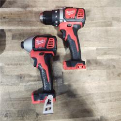 HOUSTON LOCATION - AS-IS Milwaukee 18V Cordless Brushed 2 Tool Drill/Driver and Impact Driver Kit