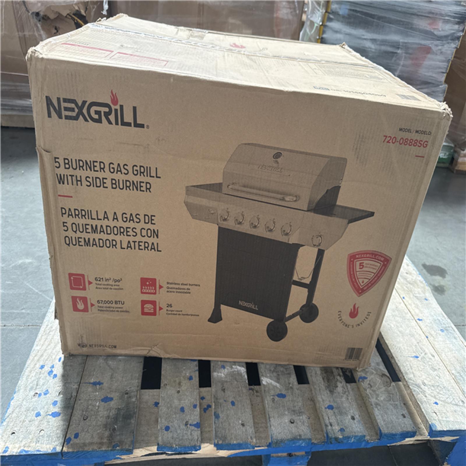 CALIFORNIA AS-IS NEXGRILL 5 BURNER GAS GRILL WITH SIDE BURNER HOME IMPROVEMENT