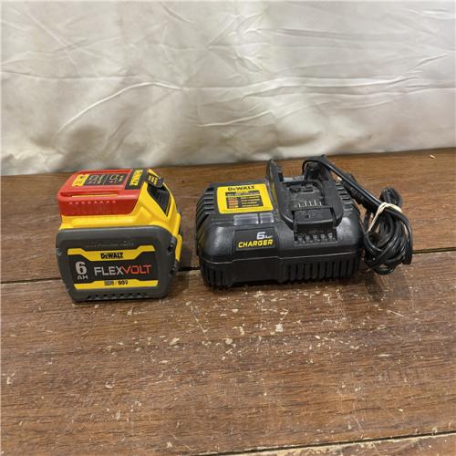 AS-IS DEWALT FLEXVOLT 20V/60V MAX Lithium-Ion 6.0Ah Battery Pack with 6 Amp Output Charger