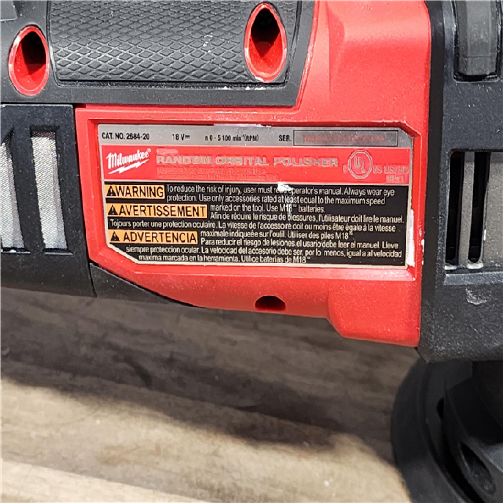 HOUSTON LOCATION - AS-IS M18 FUEL18V Lithium-Ion Brushless Cordless 15MM DA Polisher (Tool-Only)