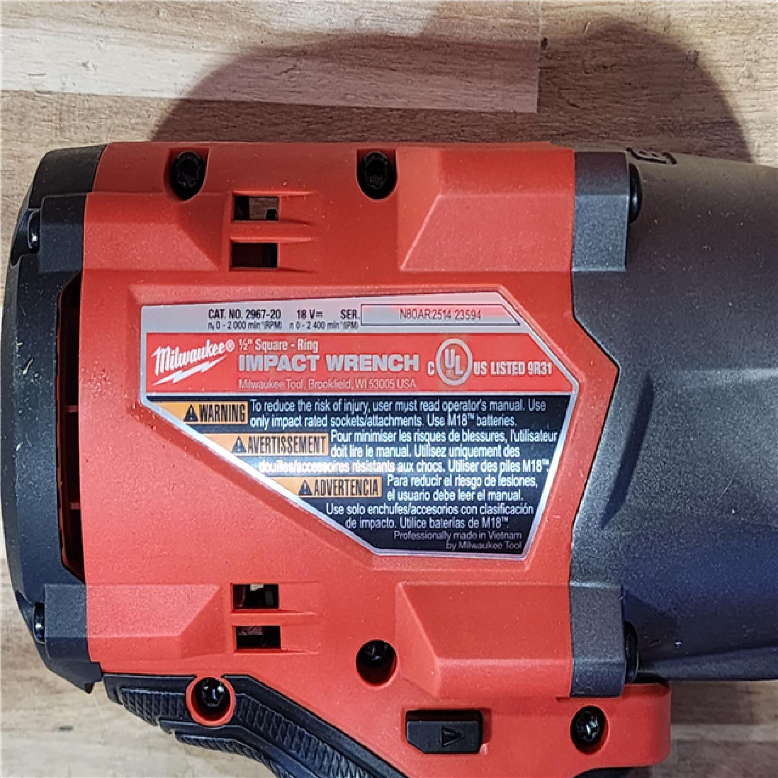 HOUSTON LOCATION - AS-IS (APPEARS LIKE NEW) Milwaukee  FUEL 18V Lithium-Ion Brushless Cordless 1/2 in. Impact Wrench with Friction Ring (Tool-Only)