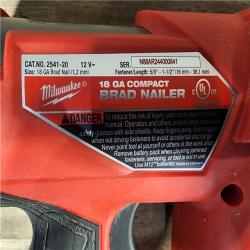 HOUSTON LOCATION - AS-IS M12 FUEL 12-Volt Lithium-Ion Brushless Cordless 18-Guage Compact Brad Nailer (Tool Only)