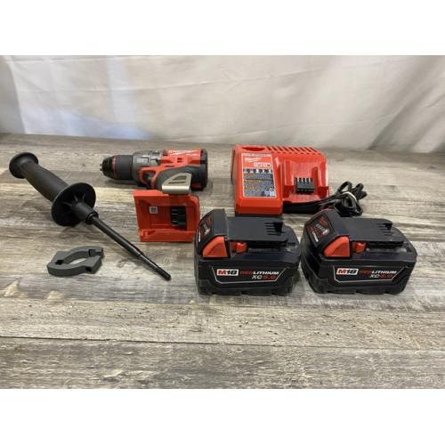 AS-IS Milwaukee FUEL 18V Lithium-Ion Brushless Cordless 1/2 in. Hammer Drill Driver Kit