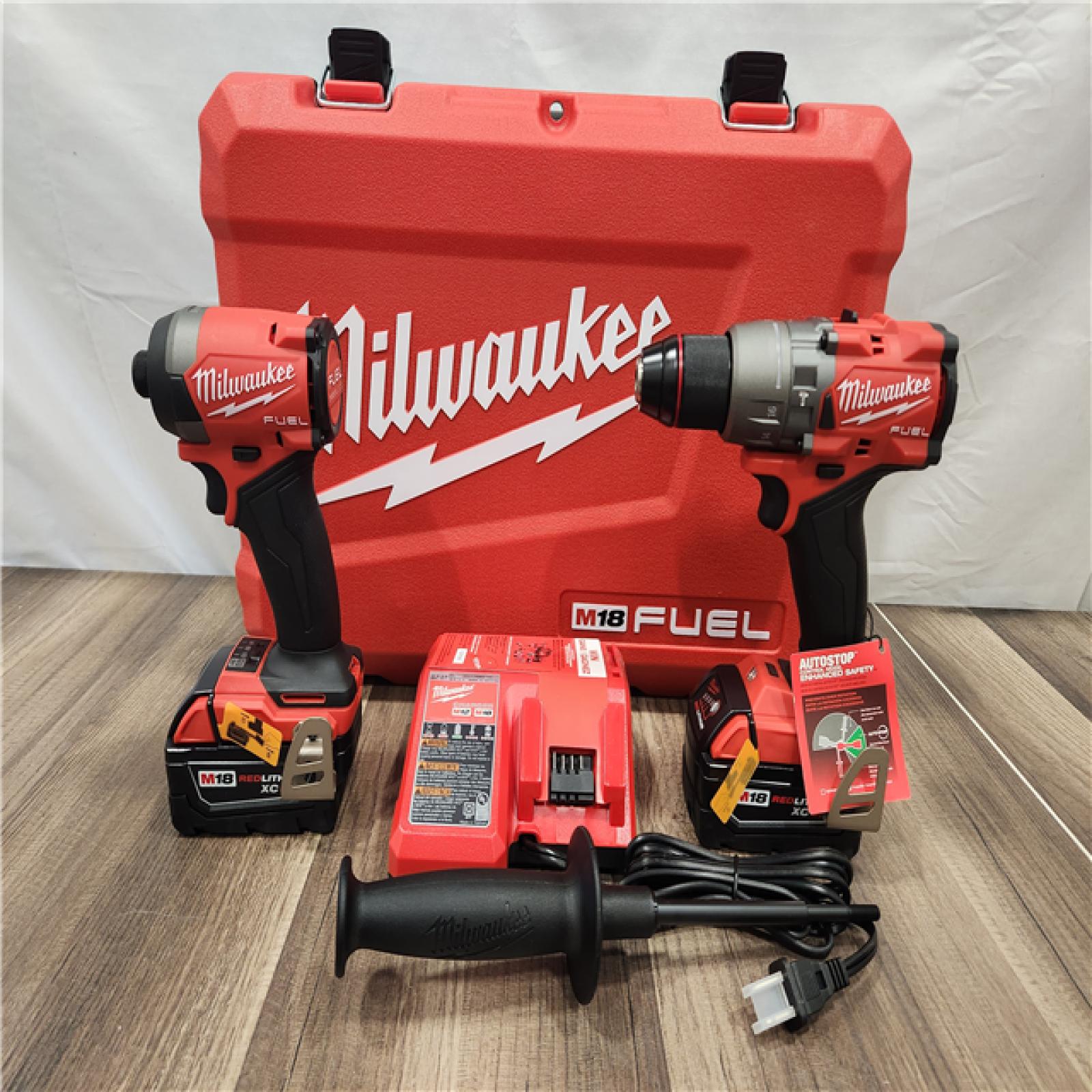 AS-IS- MILWAUKEE FUEL 18V Lithium-Ion Brushless Cordless Hammer Drill and Impact Driver Combo Kit