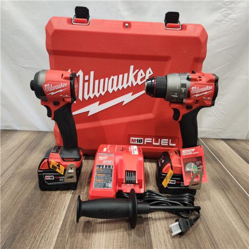 AS-IS- MILWAUKEE FUEL 18V Lithium-Ion Brushless Cordless Hammer Drill and Impact Driver Combo Kit