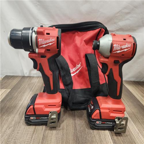 AS-IS- Milwaukee M18 Compact Brushless 2-Tool Combo Kit