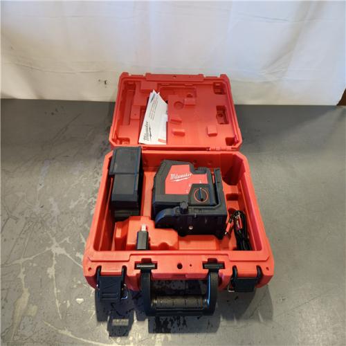 AS-IS- Milwaukee-Green Beam Laser Cross Line Plumb Point USB Rechargeable