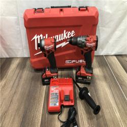 AS-IS Milwaukee FUEL 18V Lithium-Ion Brushless Cordless Hammer Drill and Impact Driver Combo Kit