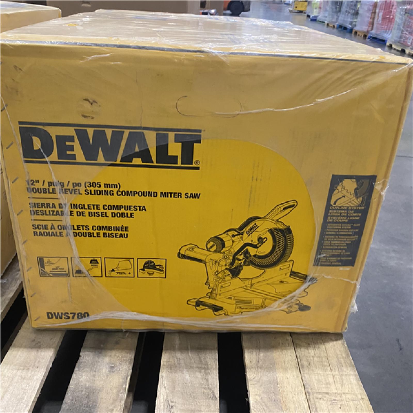 Dallas Location - NEW- DEWALT 15 Amp Corded 12 in. Double Bevel Sliding Compound Miter Saw