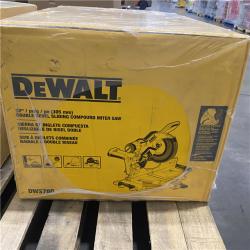 Dallas Location - NEW- DEWALT 15 Amp Corded 12 in. Double Bevel Sliding Compound Miter Saw
