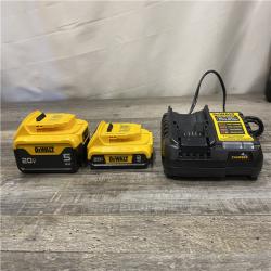 AS-IS DEWALT 20V MAX Lithium-Ion Battery Kit with 5.0Ah and 2.0Ah Battery and Charger