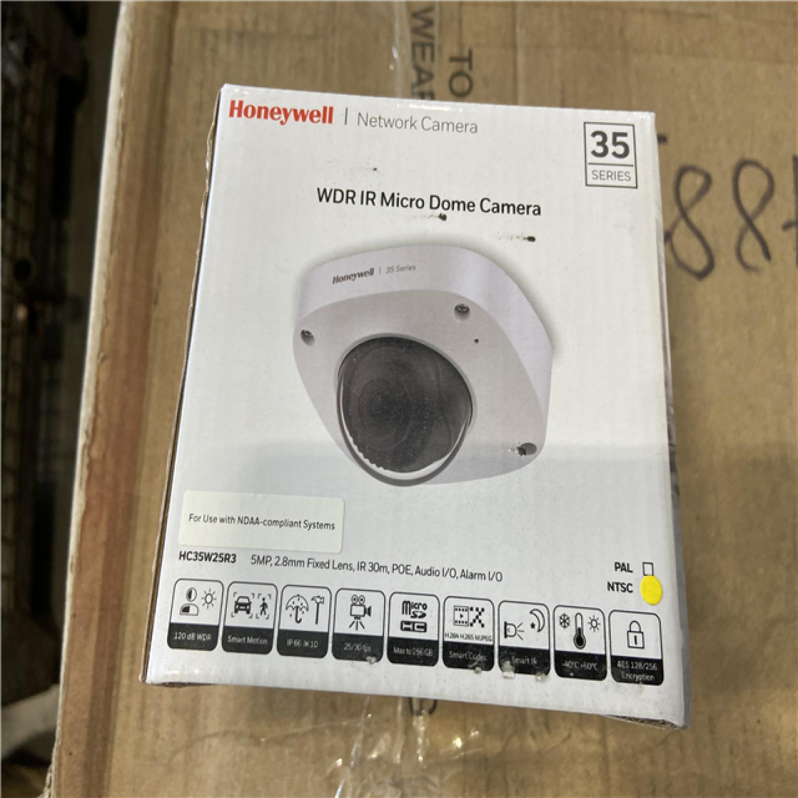 NEW! - Honeywell HC35W25R3 35 Series 5MP IR Fixed Micro WDR IP Dome Camera, 2.8mm Lens, White