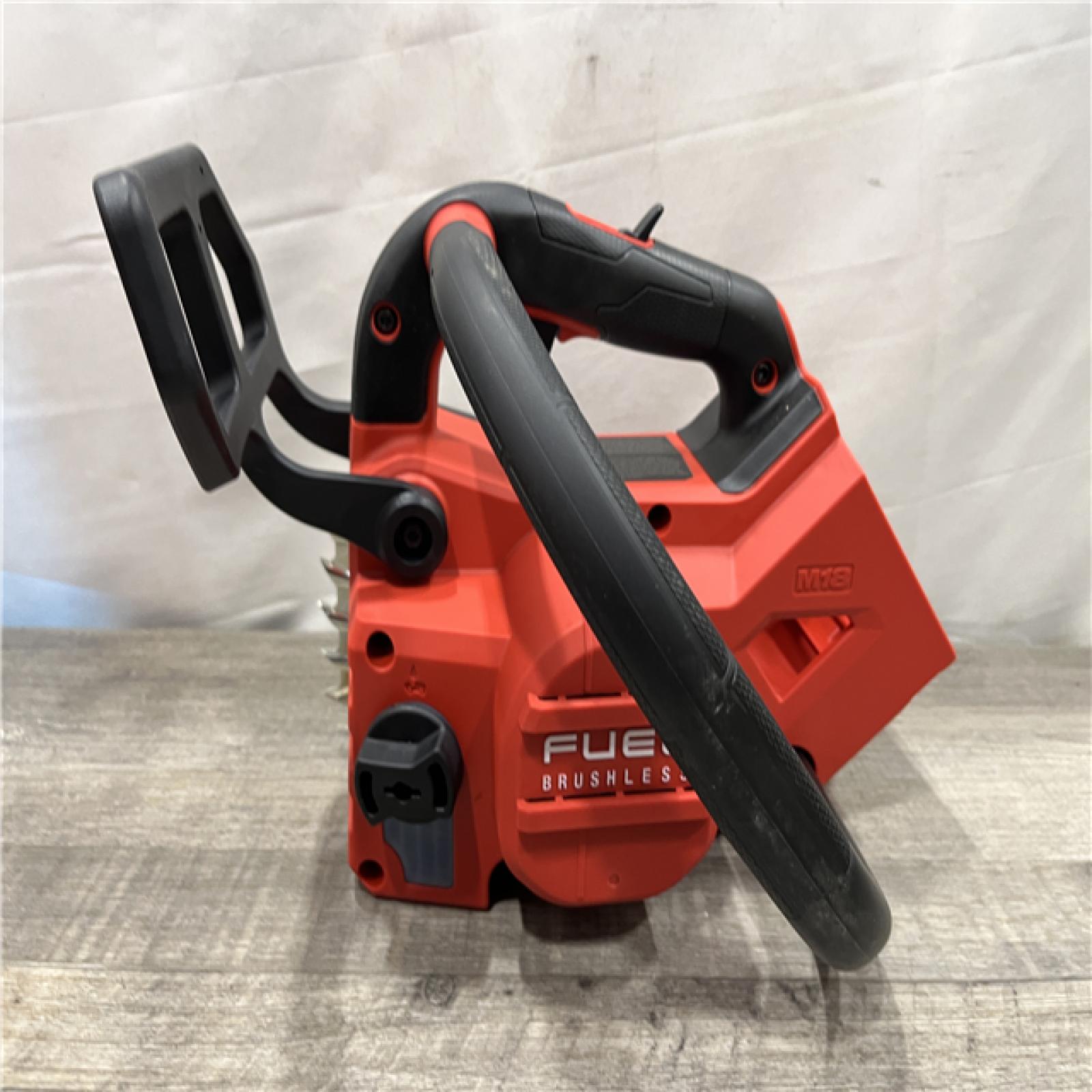 AS-IS Milwaukee FUEL 14 in. 18V Lithium-Ion Brushless Cordless Battery Top Handle Chainsaw (Tool Only)