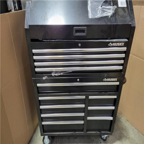 CALIFORNIA AS-IS HUSKY 42IN 12-DRAWER TOOL CHEST AND CABINET COMBO