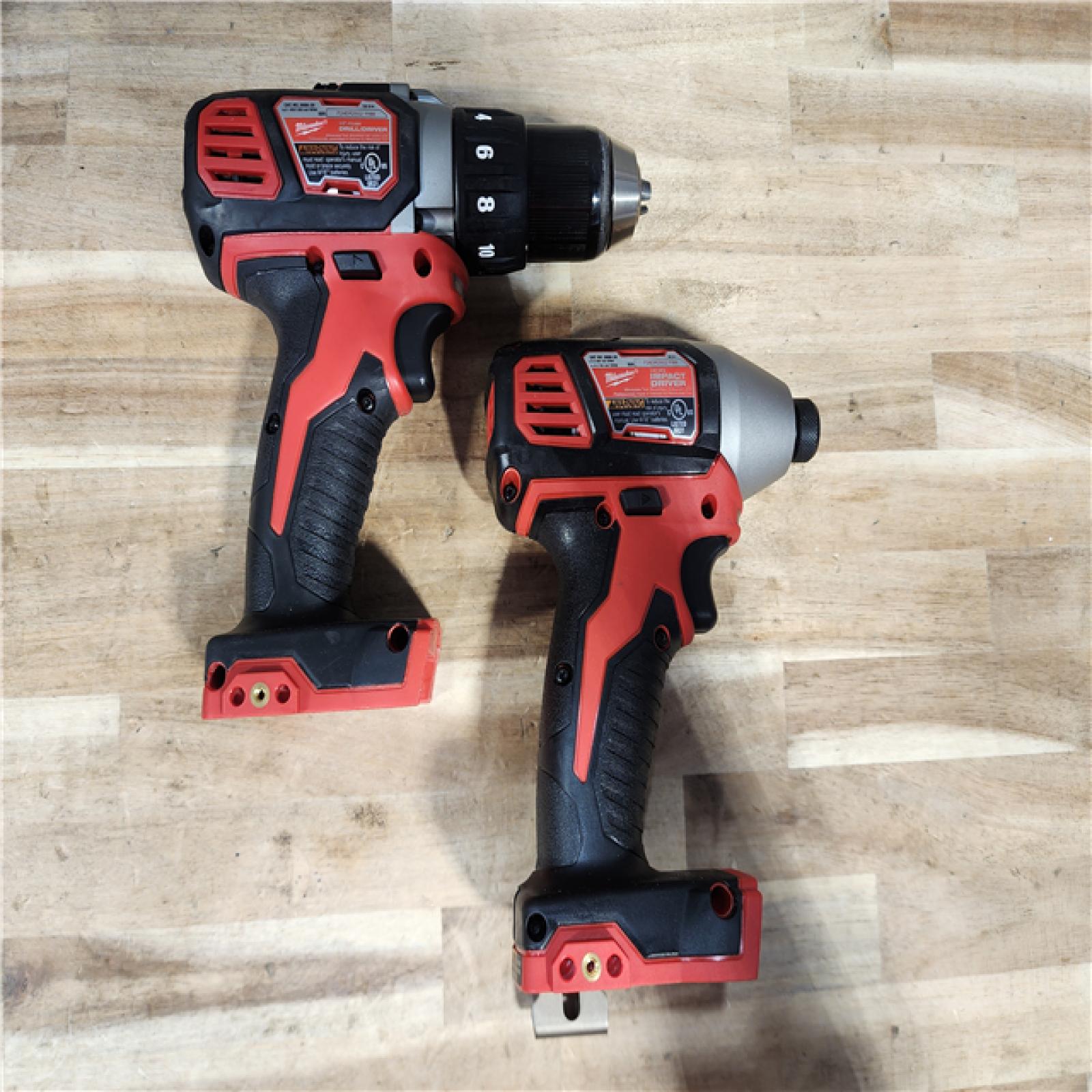 HOUSTON LOCATION - AS-IS Milwaukee M18 18V Lithium-Ion Cordless Drill Driver/Impact Driver Combo Kit