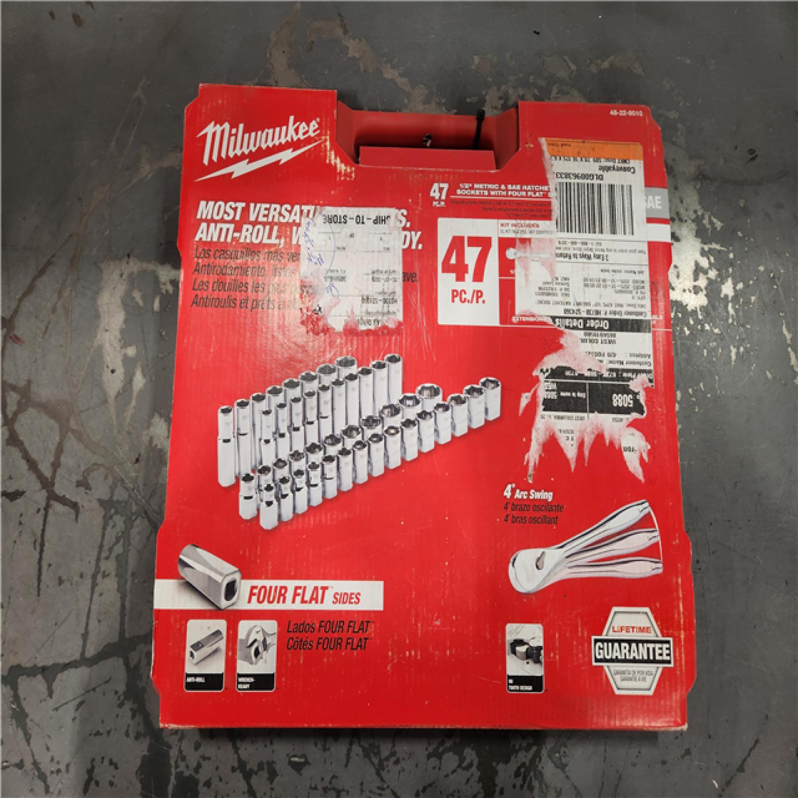 NEW- 1/2 in. Drive SAE/Metric Ratchet and Socket Mechanics Tool Set (47-Piece)