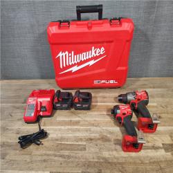 HOUSTON LOCATION - AS-IS Milwaukee  FUEL 18V Lithium-Ion Brushless Cordless Hammer Drill and Impact Driver Combo Kit