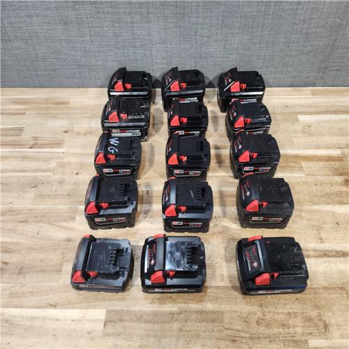 HOUSTON LOCATION - AS - IS MILWAUKEE BATTERY PACK QTY - 15
