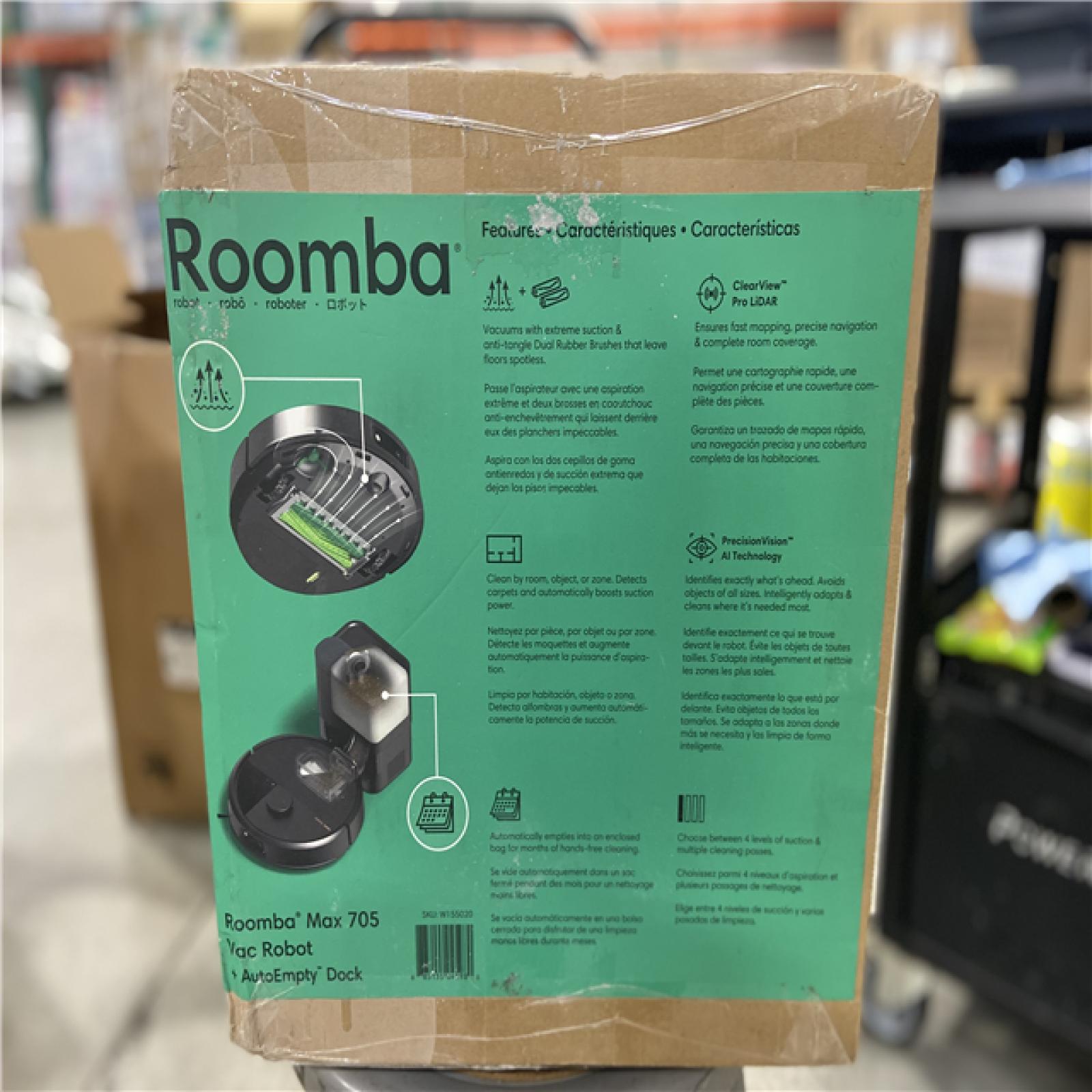 NEW! - iRobot Roomba Max 705 14 in. Robotic Vacuum with Smart Navigation + AutoEmpty Dock in Black