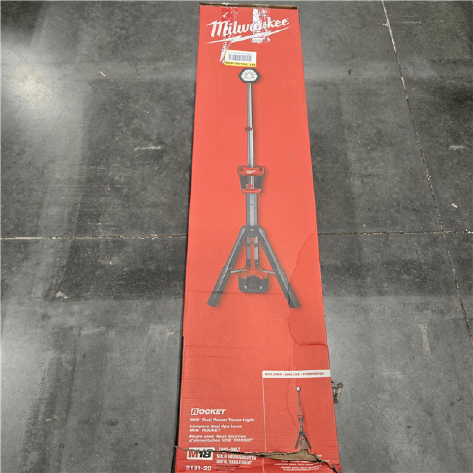 LIKE NEW! - Milwaukee M18 18V Cordless Rocket Dual Power Tower Light (Tool Only)