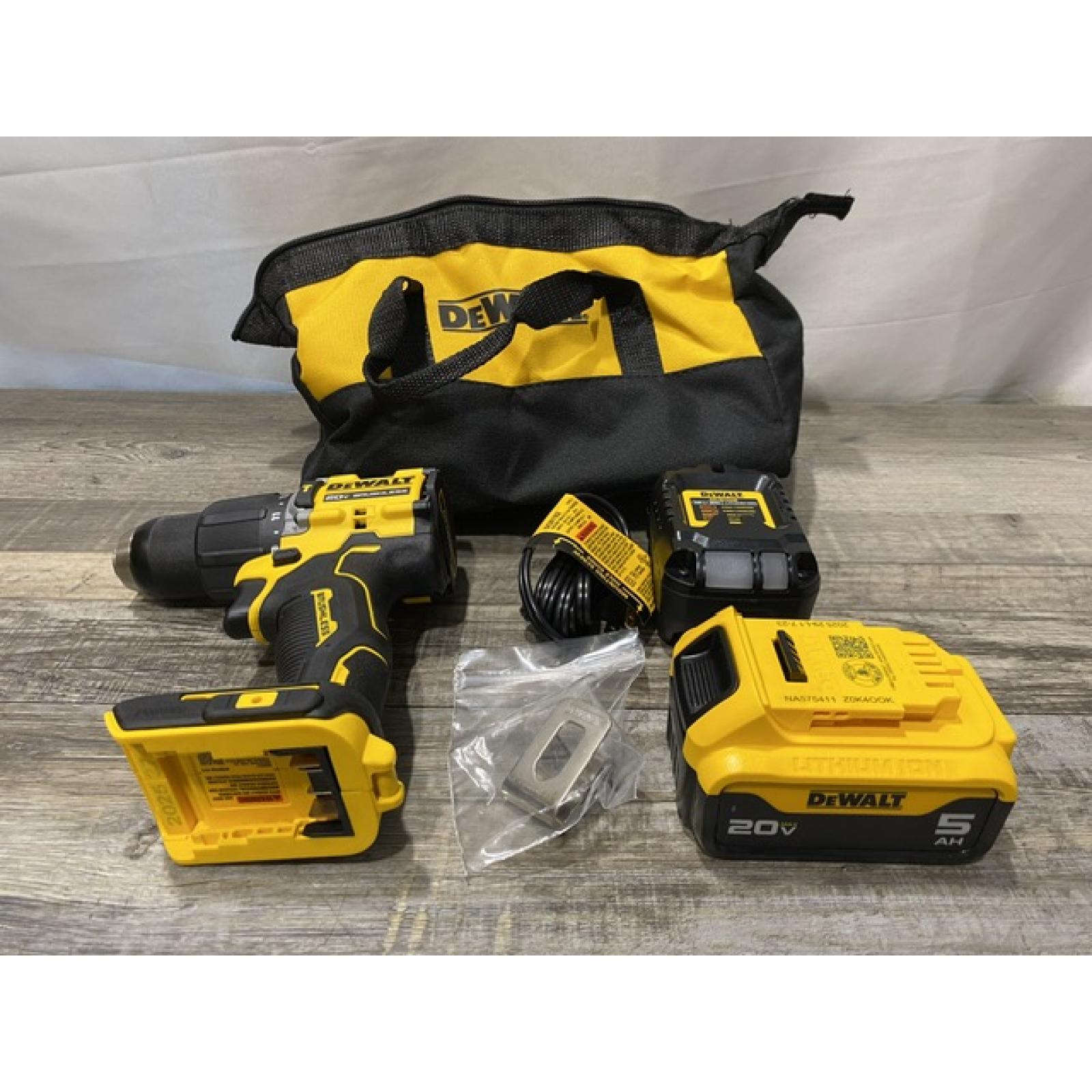 AS-IS DEWALT ATOMIC 20V Lithium-Ion Cordless 1/2 in. Hammer Drill Kit