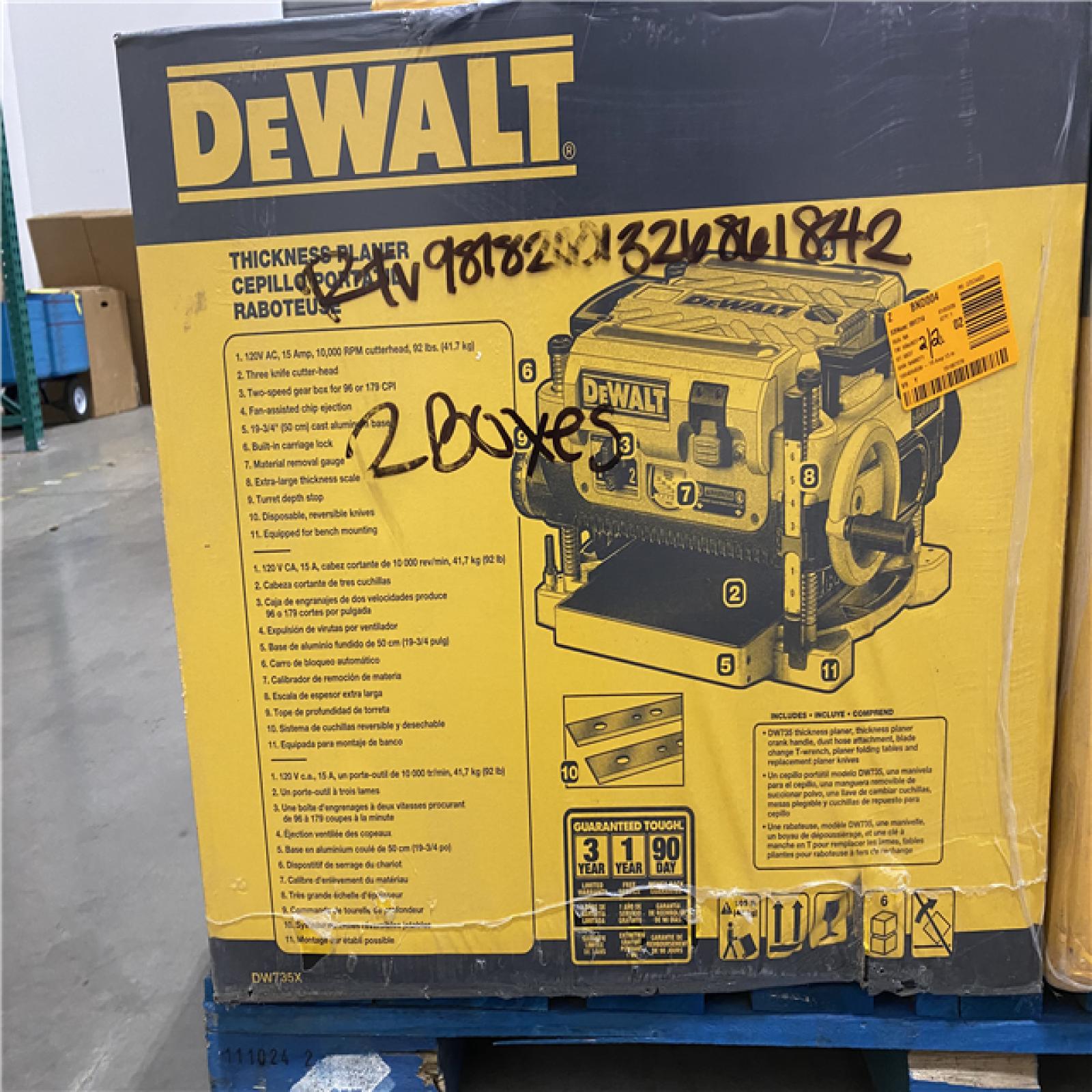 NEW- 15 Amp Corded 13 in. Heavy-Duty 2-Speed Bench Planer