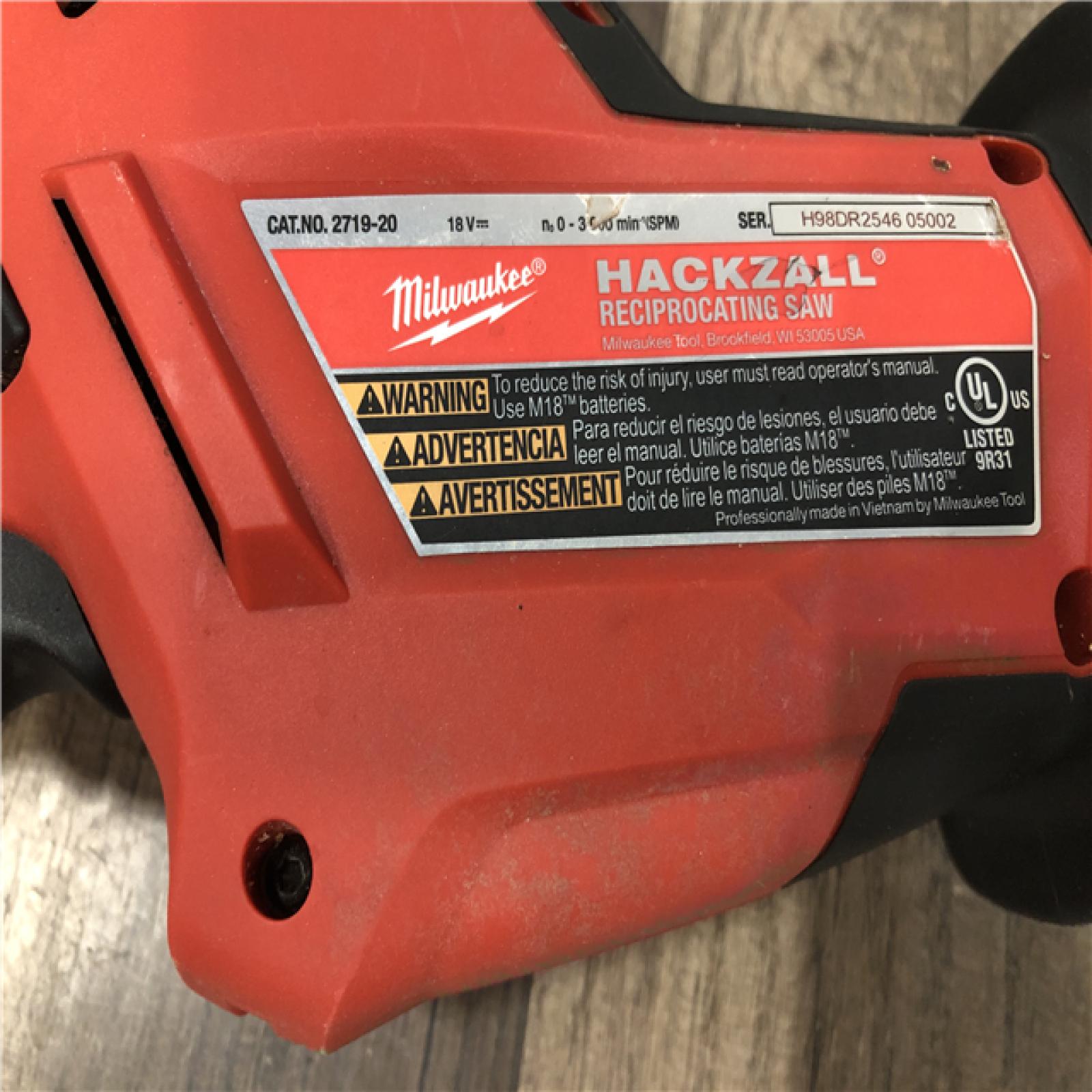 AS-IS Milwaukee FUEL 18V Lithium-Ion Brushless Cordless HACKZALL Reciprocating Saw (Tool-Only)