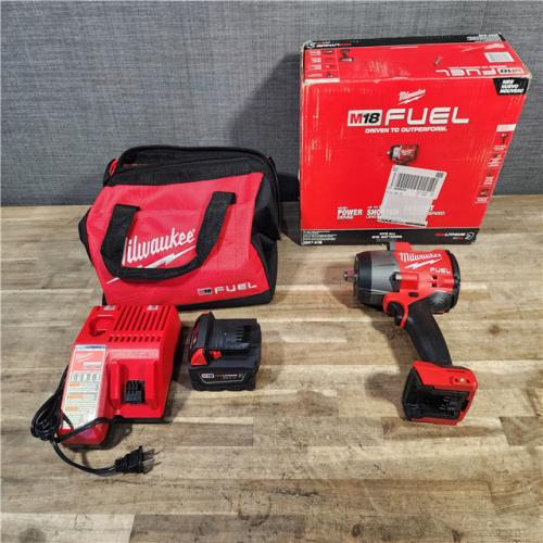 HOUSTON LOCATION - AS-IS Milwaukee M18 1/2 in. Cordless Brushless High Torque Impact Wrench Kit (Battery & Charger)