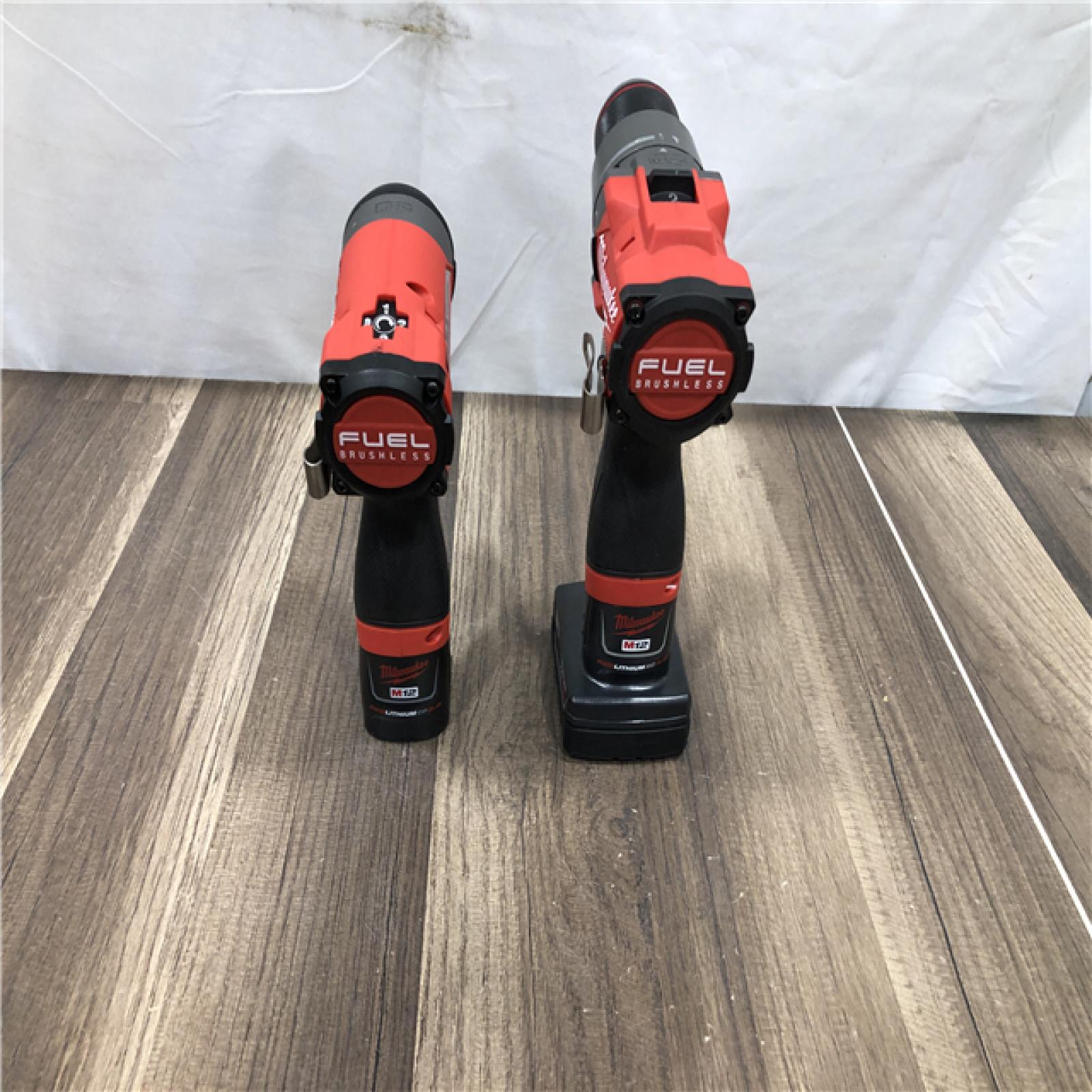 AS-IS Milwaukee FUEL 12-Volt Lithium-Ion Brushless Cordless Hammer Drill and Impact Driver Combo Kit