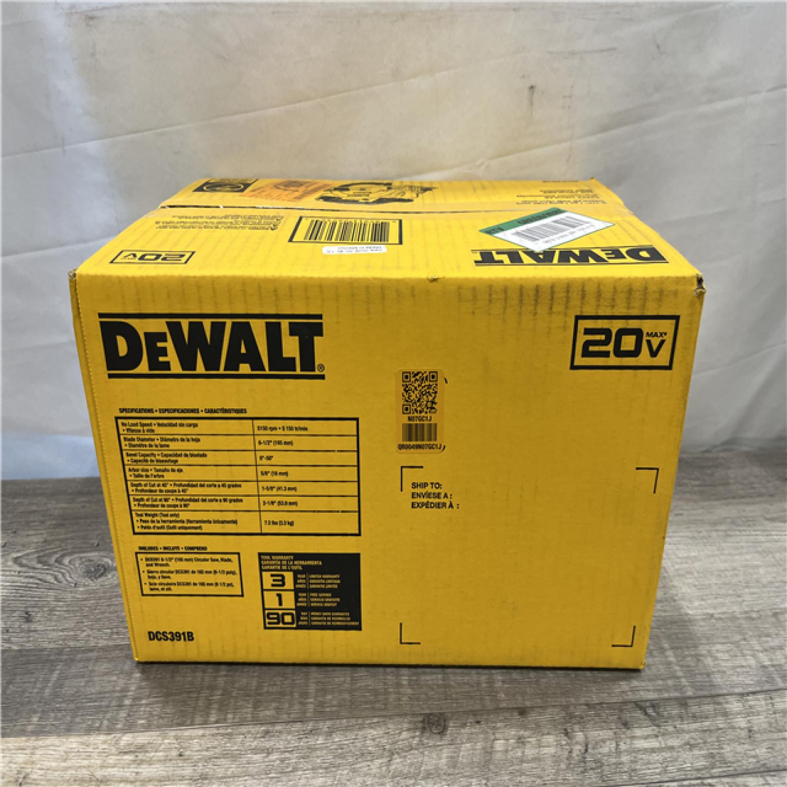 NEW - DEWALT 20-Volt MAX Lithium-Ion Cordless 6-1/2 in. Circular Saw (Tool-Only)