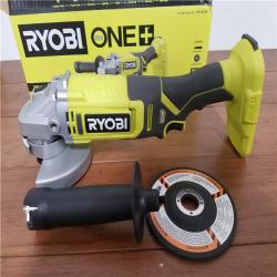 CALIFORNIA AS-IS RYOBI ONE+18V 4-1/2ANGLE GRINDER(TOOL ONLY)