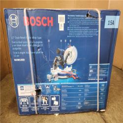 Phoenix NEW Bosch 15 Amp 12 in. Corded Dual-Bevel Sliding Glide Miter Saw with 60 Tooth Saw Blade SEALED