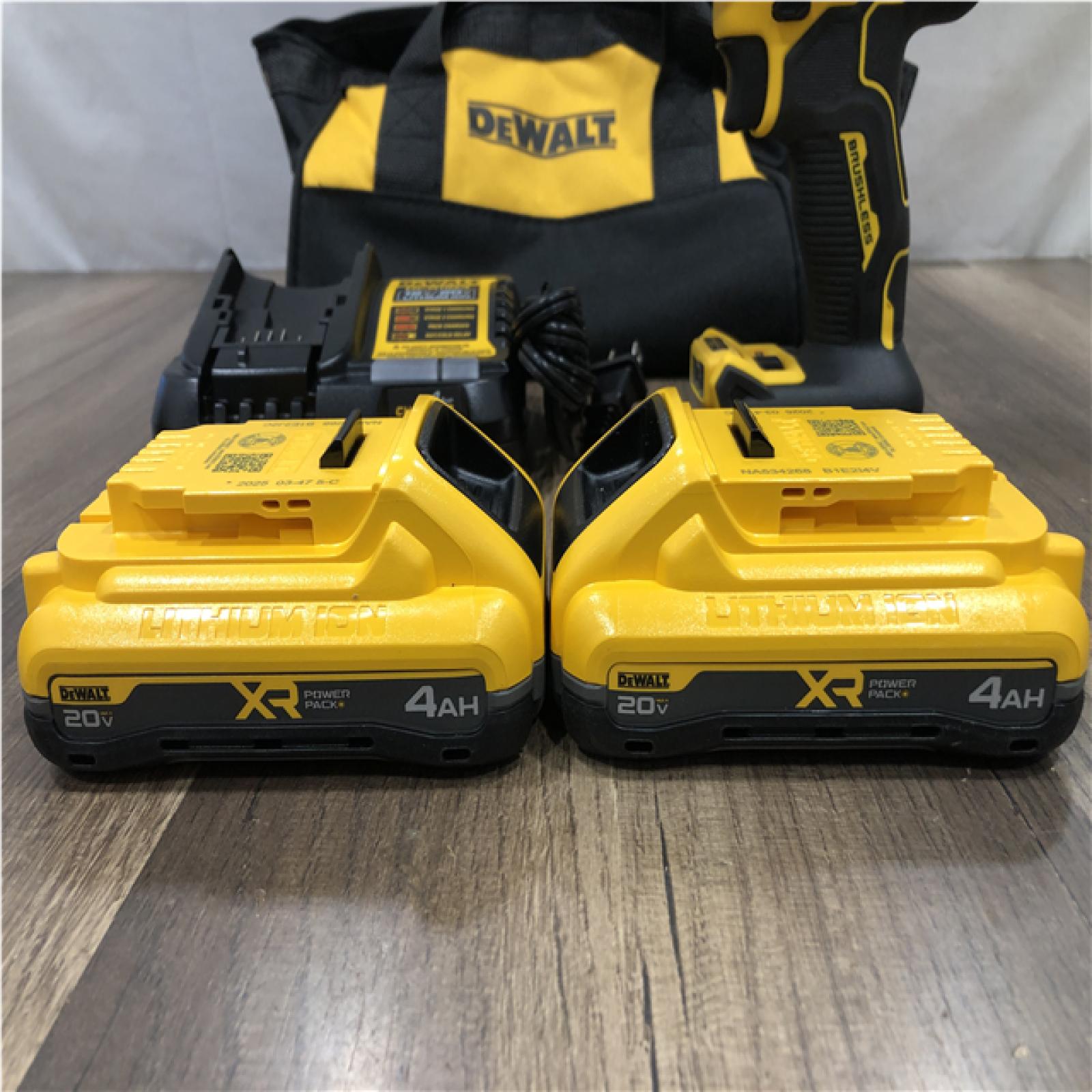 AS-IS DEWALT 20V XR Lithium-Ion Cordless Brushless 1/2 in. Drill/Driver Kit
