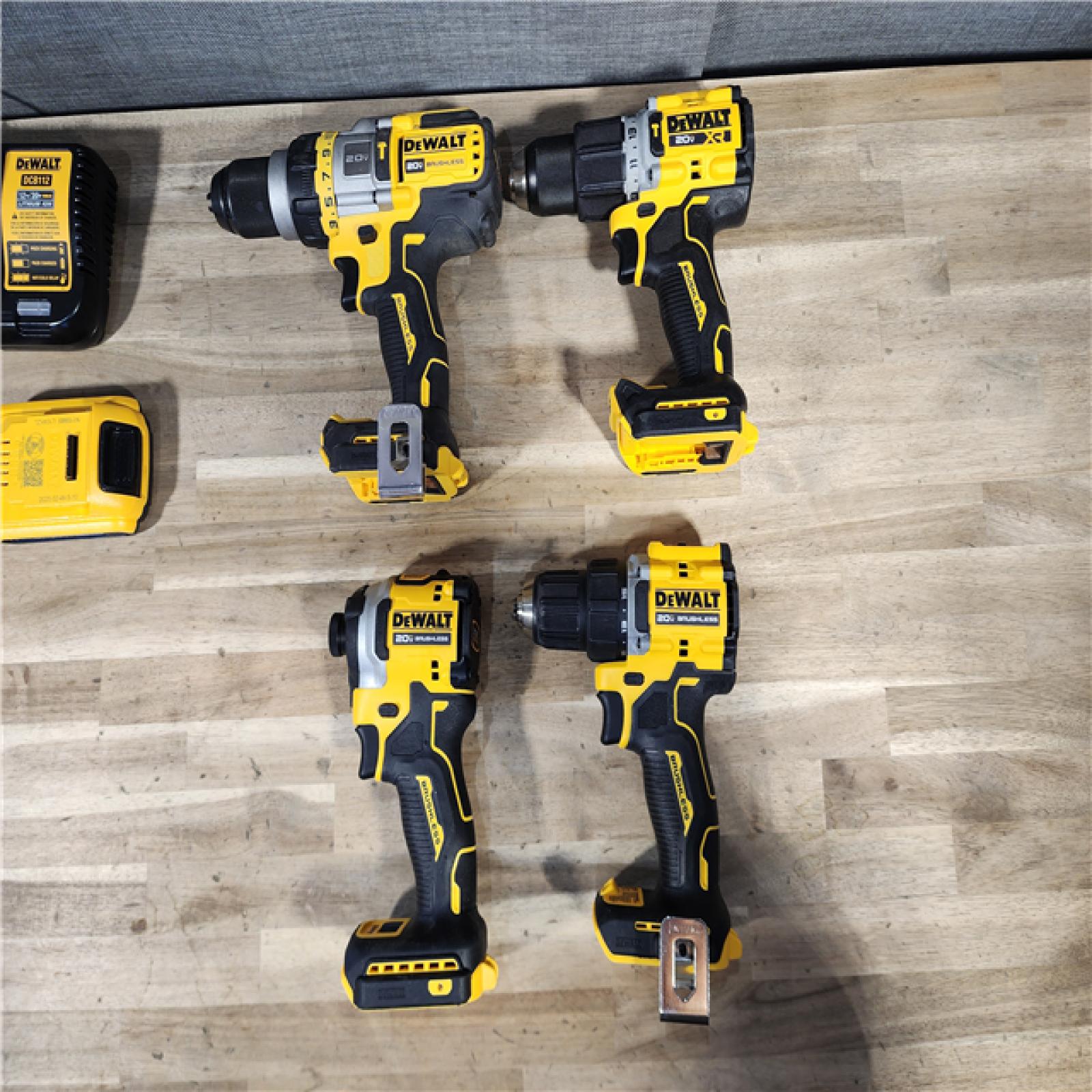 HOUSTON LOCATION - AS-IS DEWALT 4 TOOL COMBO KIT W/ (2) BATTERY & CHARGER