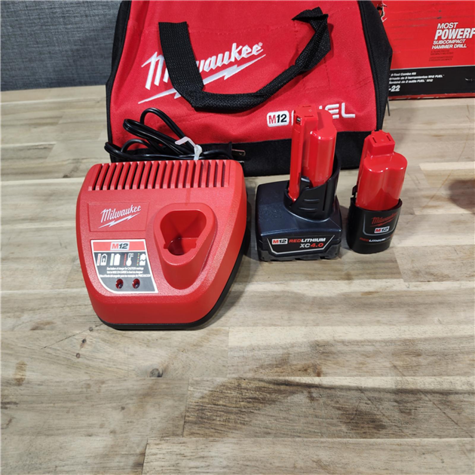 HOUSTON LOCATION - AS-IS Milwaukee 3497-22 12V Brushless Hammer Drill and Impact Driver Combo Kit