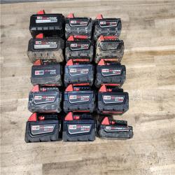 HOUSTON LOCATION - AS-IS MILWAUKEE BATTERY PACK QTY - 15