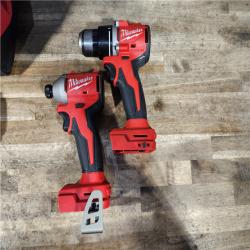 HOUSTON LOCATION - AS-IS Milwaukee M18 18V Lithium-Ion Brushless Cordless Compact Drill/Impact Combo Kit (2-Tool) W/(2) 2.0 Ah Batteries  Charger & Bag