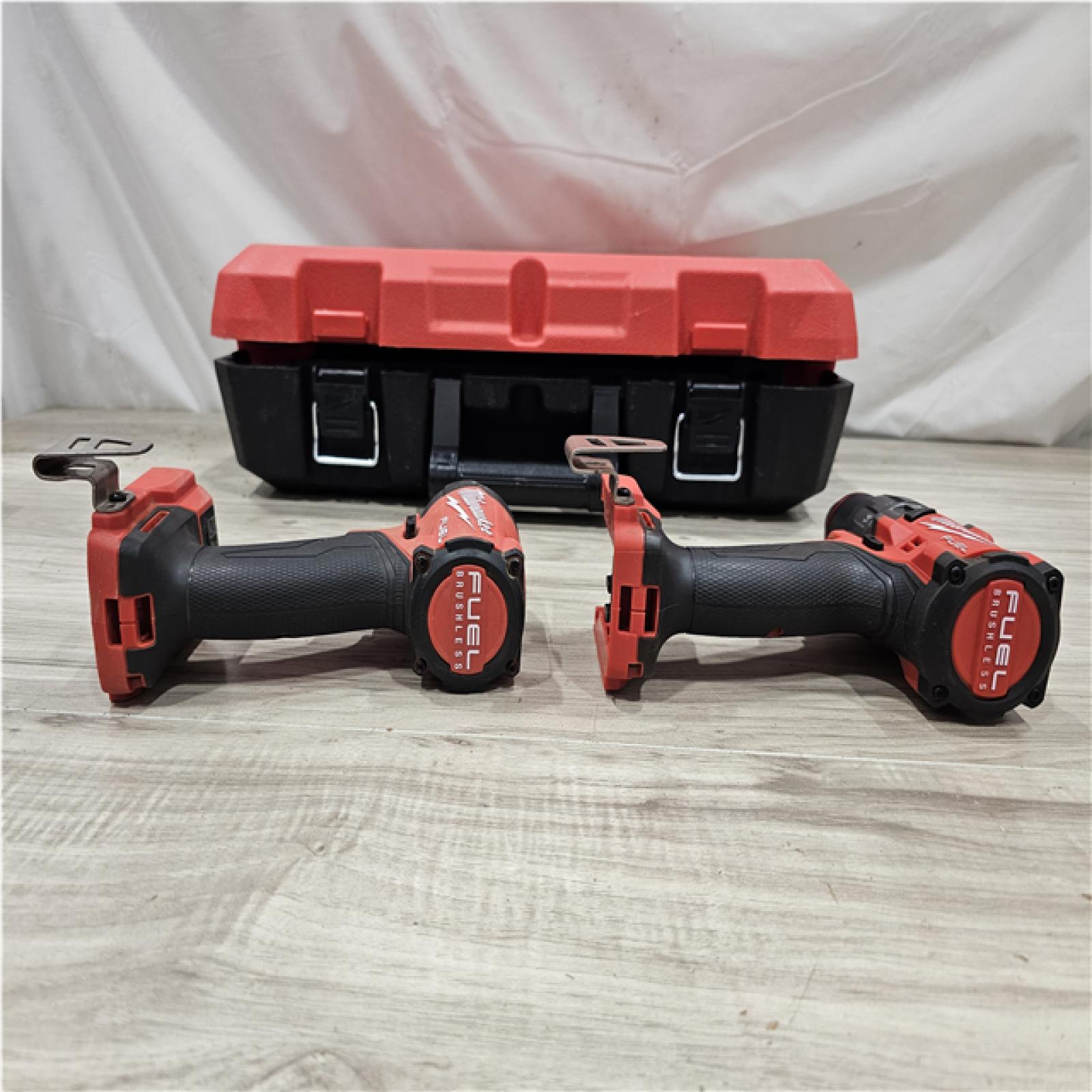 AS-IS Milwaukee FUEL 18V Lithium-Ion Brushless Cordless Hammer Drill and Impact Driver Combo Kit
