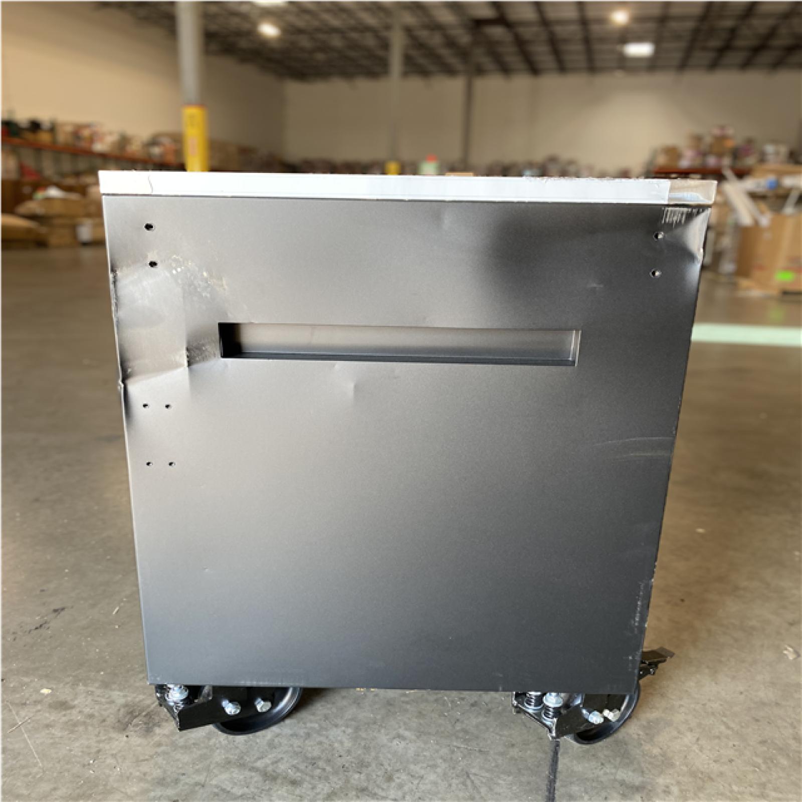 DALLAS LOCATION - AS-IS HUSKY 108 in. W x 24 in. D 9-Drawer Heavy-Duty Mobile Workbench with Stainless Steel Top/Matte Black