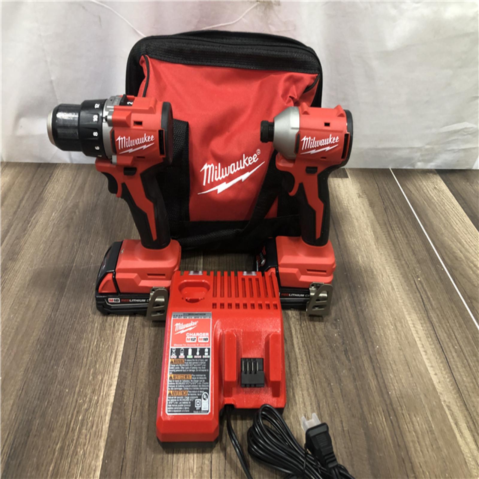 AS-IS Milwaukee 18V Lithium-Ion Brushless Cordless Compact Drill/Impact Combo Kit