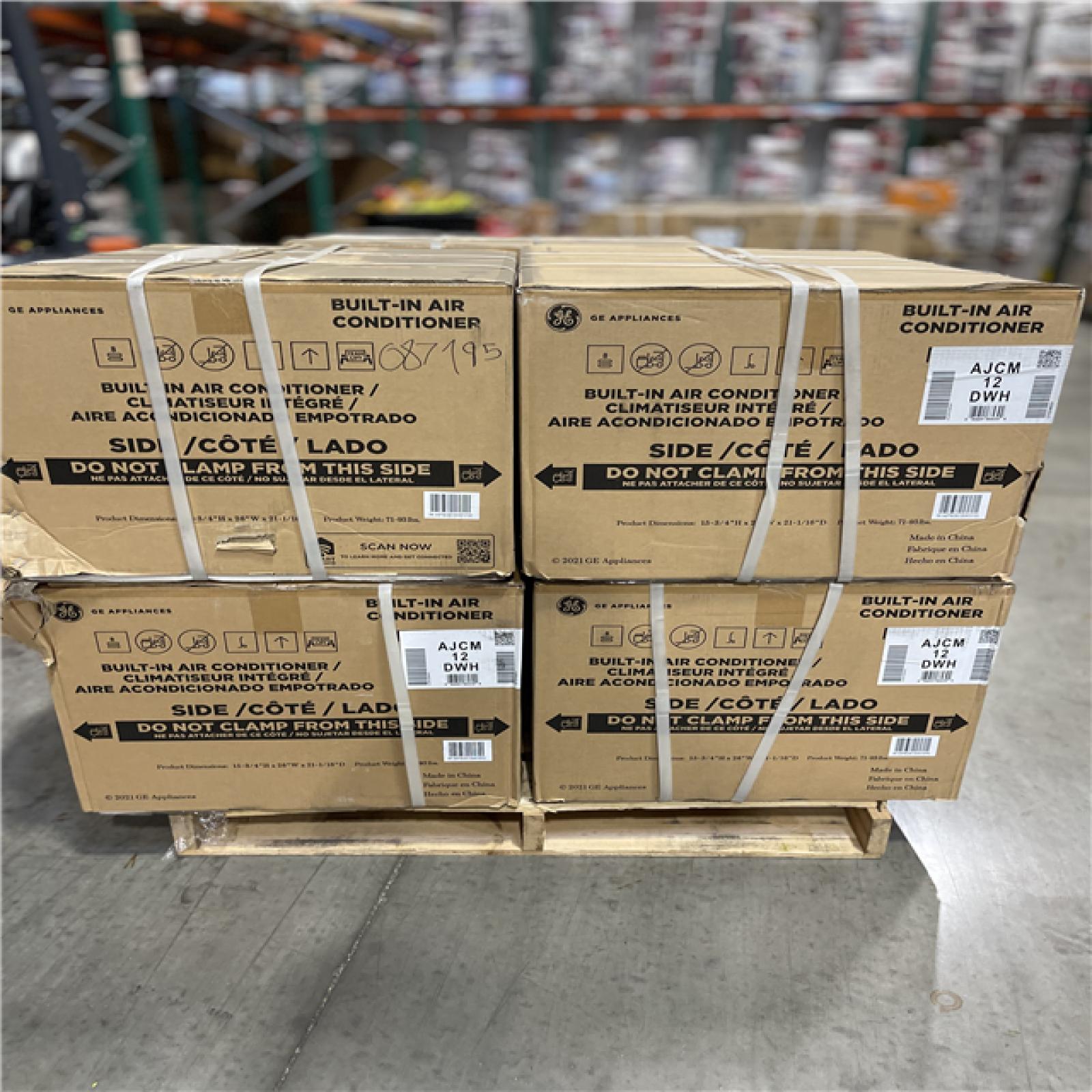 DALLAS LOCATION- NEW!- GE ENERGY STAR 12 000 BTU 230/208 V High Mount Through-The-Wall Cool-Only Air Conditioner  Wi-Fi  ADA PALLET (6 UNITS)