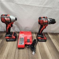 AS-IS- Milwaukee 18V Cordless Brushed 2-Tool Drill/Driver and Impact Driver Kit